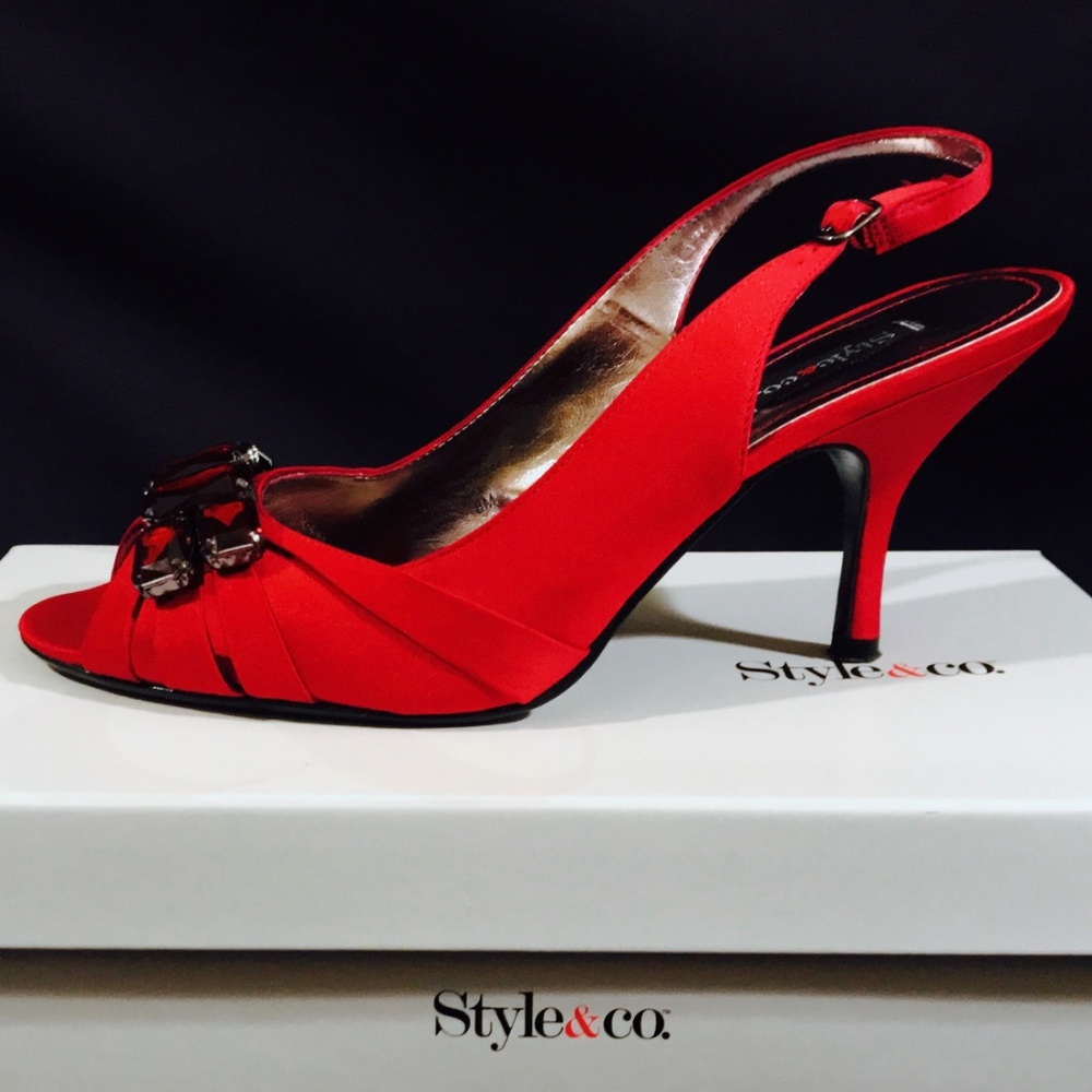Red Slingback Heels
